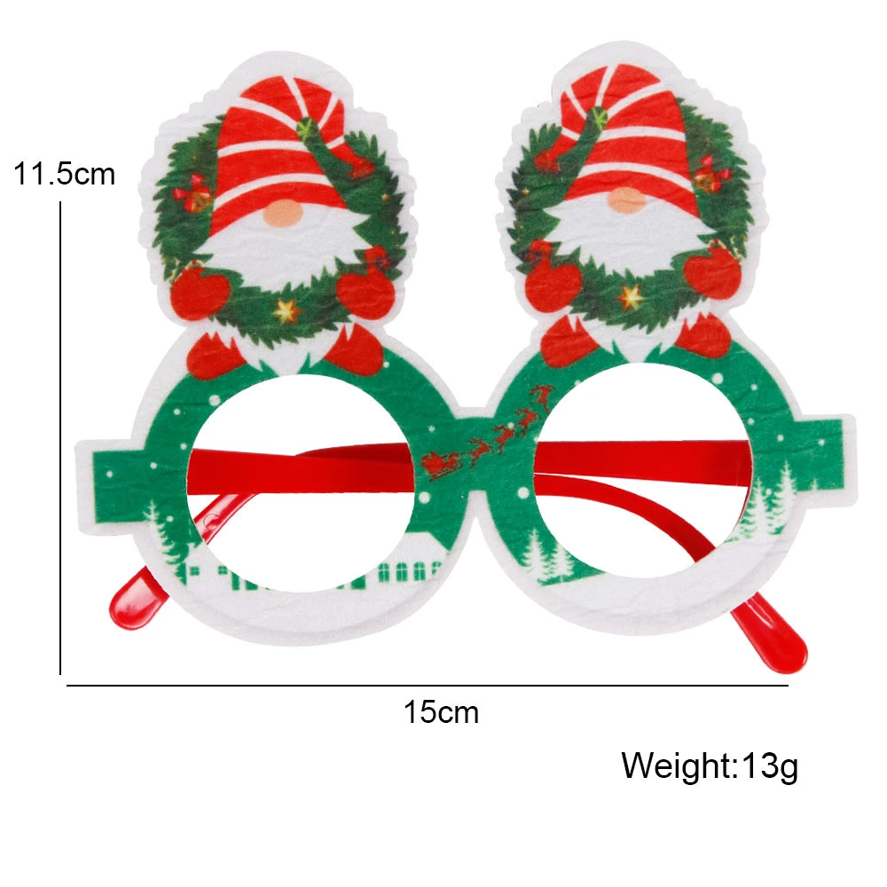 6pcs Christmas Glasses Frame Christmas Decoration Party Photo Prop Adornment