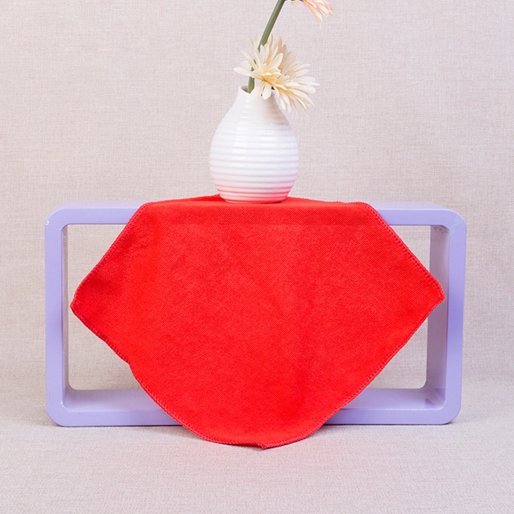 50pcs 140g Square Luxury Microfiber Face Hand Car Cloth Towel House Cleaning Kerchief Dishes Wipe (Mixed Color)