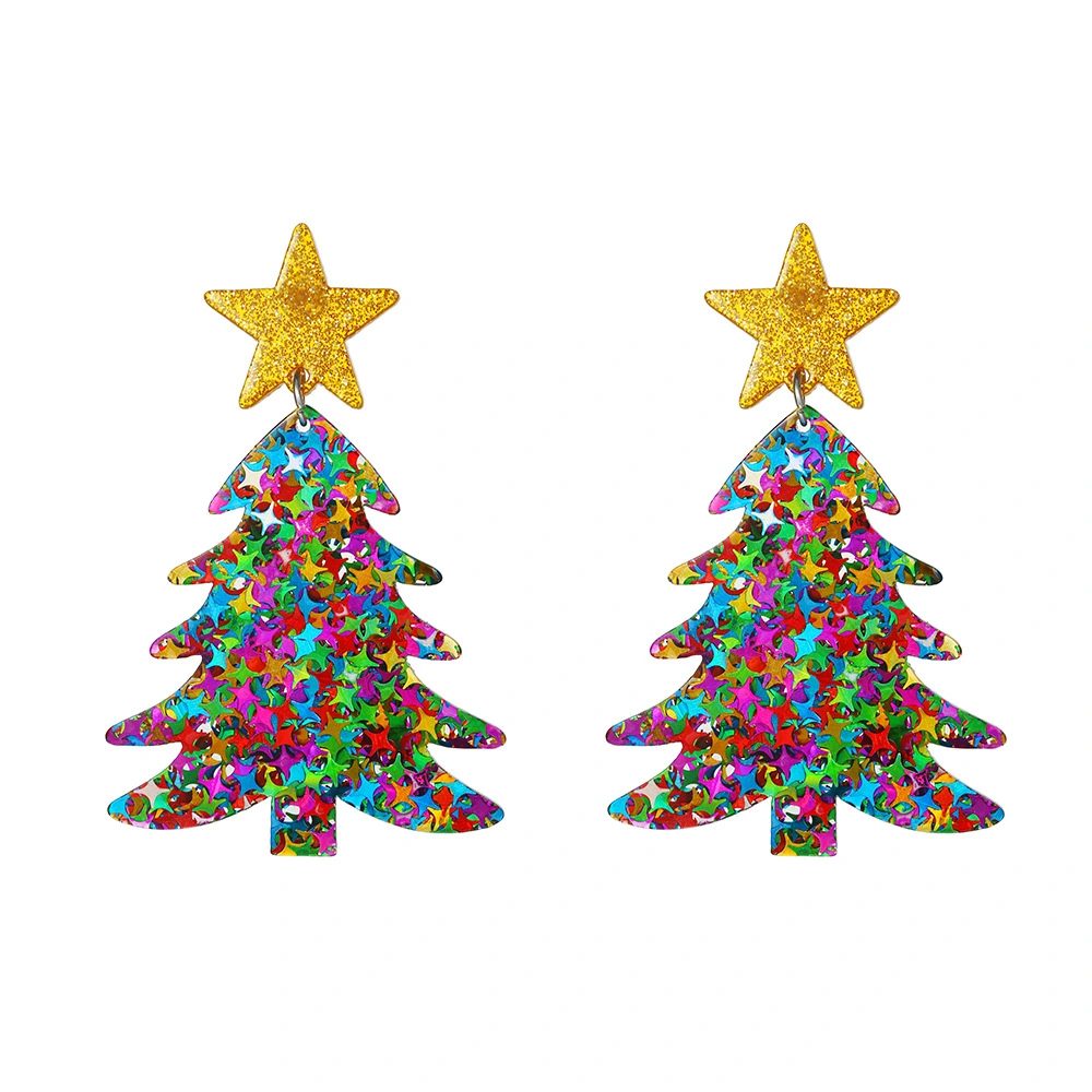 1 Pair Christmas Stud Earrings Statement Earrings Xmas Tree Earrings Womens Ear Jewelry Decorations