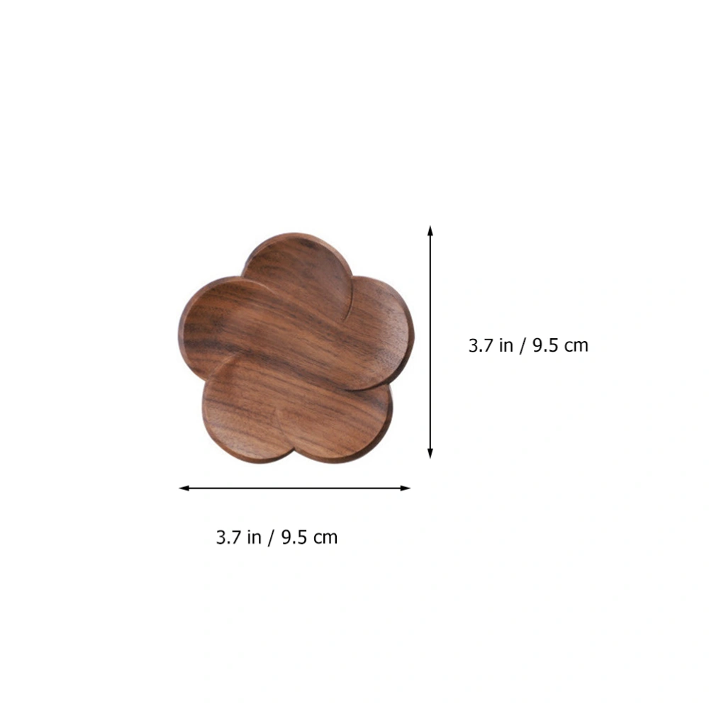 4pcs Walnut Coasters Kitchen Accessories Anti-scald Mat Dining Decor Tea Cup Mat