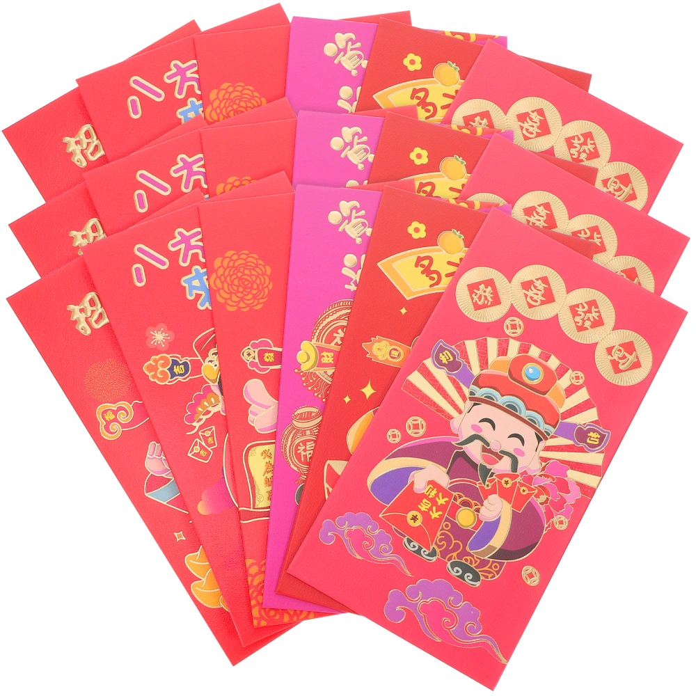 24Pcs New Year Red Envelopes 2023 Red Packets Rabbit Pattern Money Envelopes Spring Festival Gifts