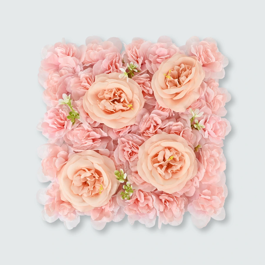 Artificial Silk Rose Flower Wall Panel Wedding Photography Prop Flower Wall Panel Backdrop Decoration