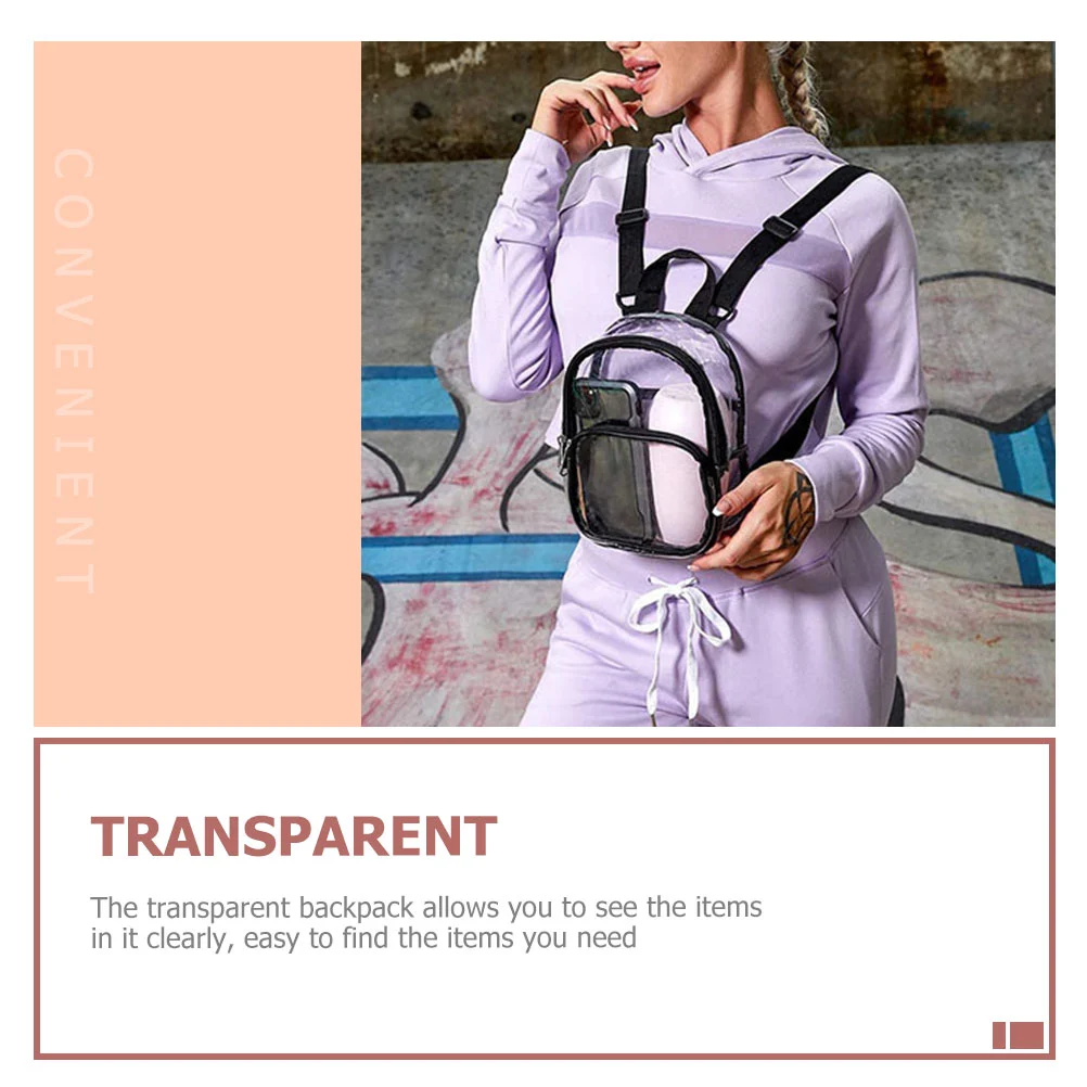 Clear Waterproof Backpack Small Transparent Backpack for Woman Men Stadium Approved