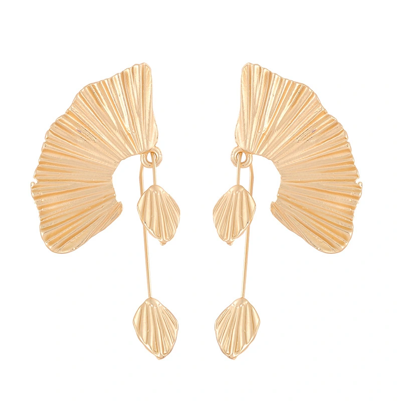 1 Pair Drop Earrings Fan-shaped Dangle Earrings Statement Earrings Women Ear Jewelries