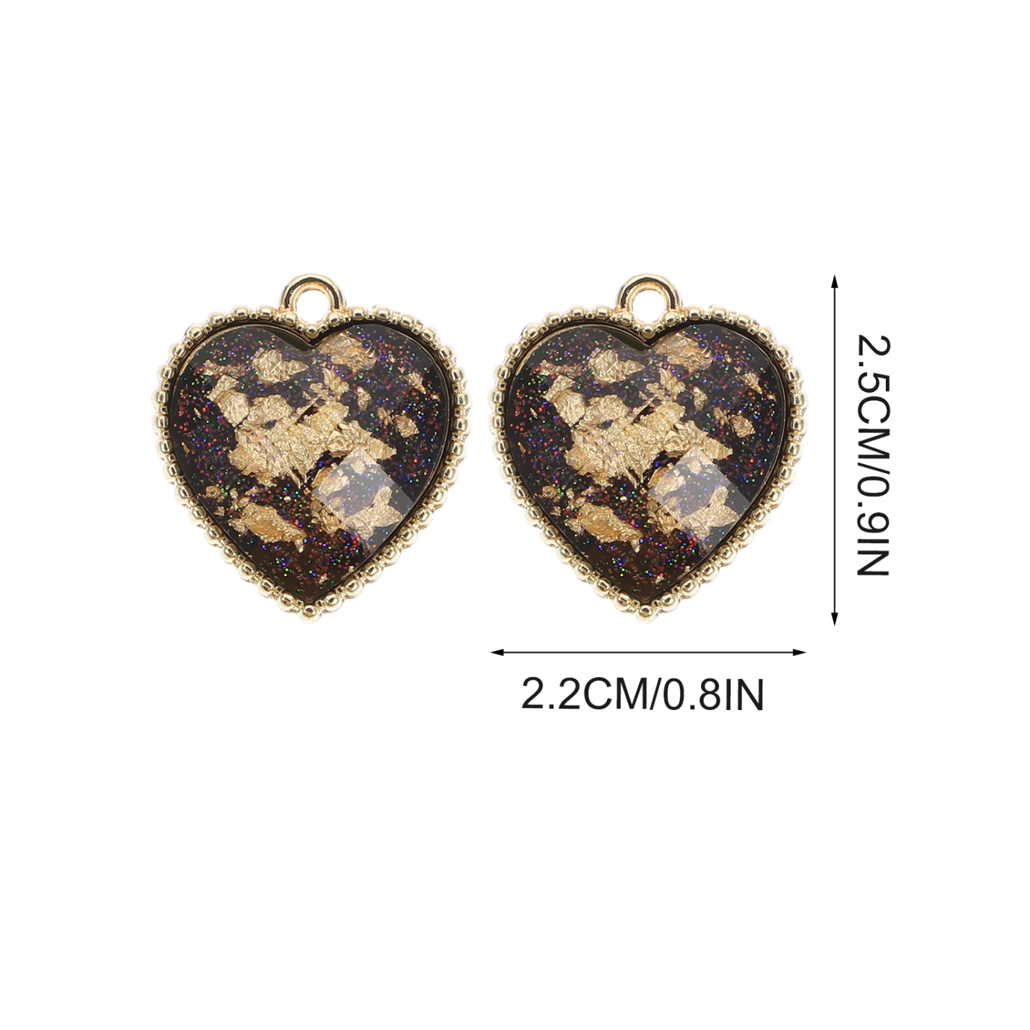 5Pcs Heart Charms DIY Jewelry Making Charms DIY Earrings Accessories Love Charms