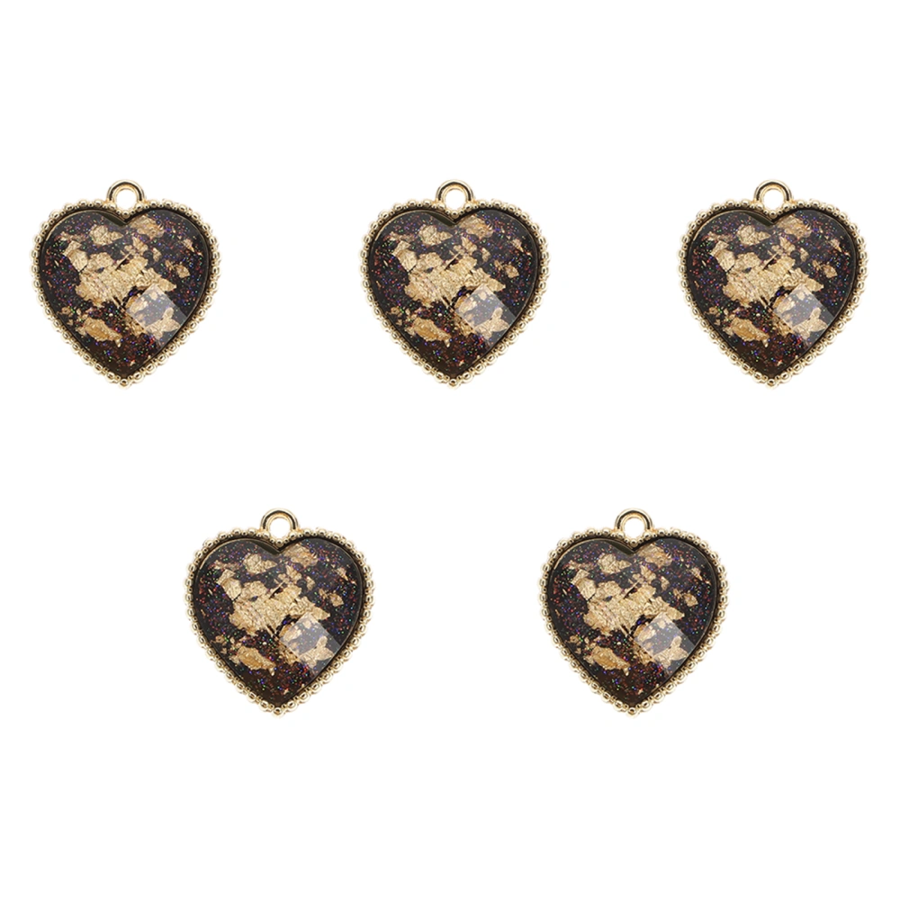 5Pcs Heart Charms DIY Jewelry Making Charms DIY Earrings Accessories Love Charms