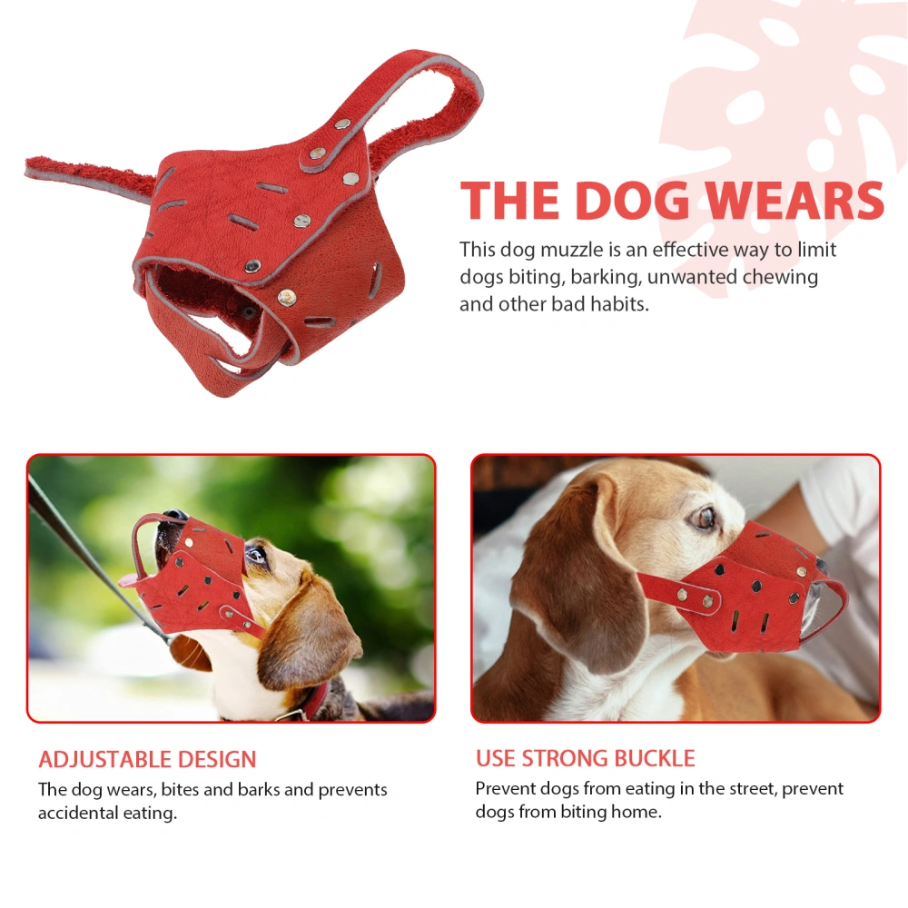 2Pcs Adjustable Dog Muzzle Nylon Anti-bite Dog Mouth Cover Breathable Dog Muzzle