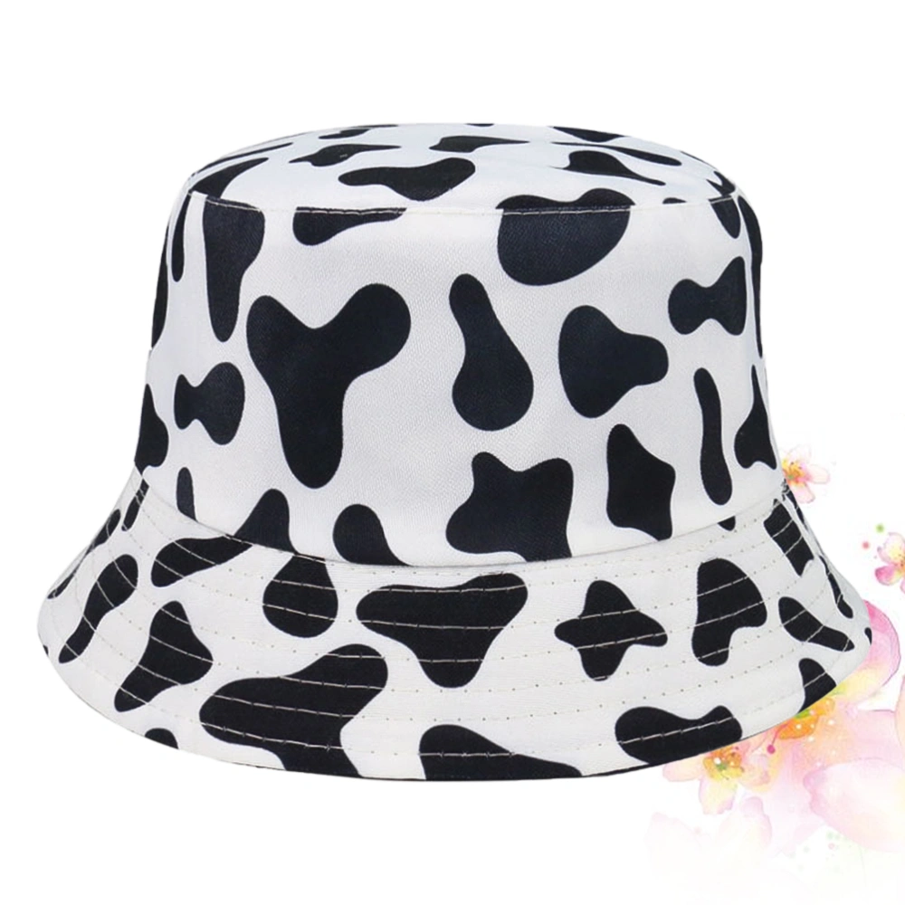 1PC Fisherman Hat Cow Grain Breathable UV Protection Bucket Hat Summer Sunhat for Women