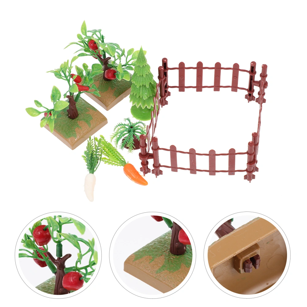 1 Set Simulation Fence Tree Model Decor Simulated Fence Micro Landscaping Fence Decor