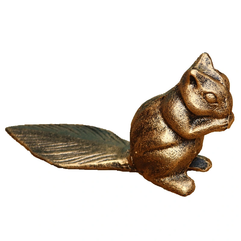 Cast Iron Door Stopper Decorative Squirrel Shaped Door Wedge Anti-collision Door Stopper