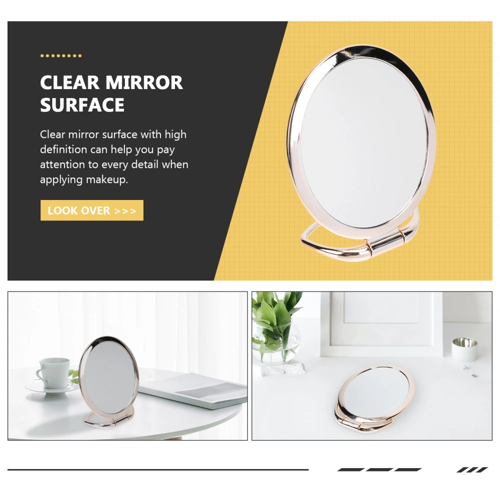 1PC Folding Desktop Makeup Mirror Hanging Two-sided Cosmetic Mirror Makeup Tool