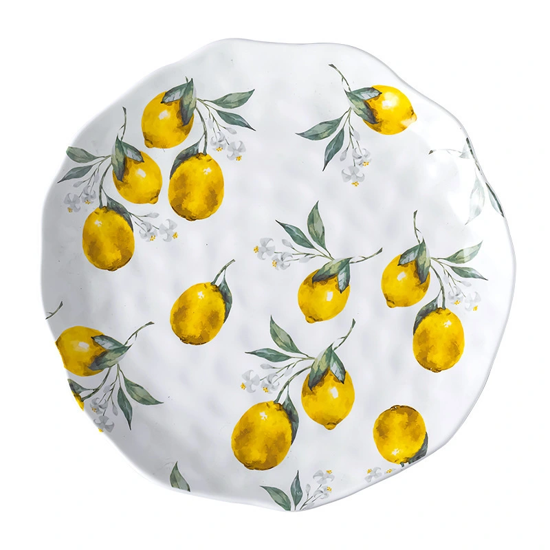 Household Decorative Ceramic Dish Food Serving Tray Novelty Fruit Pattern Plate Food Tray