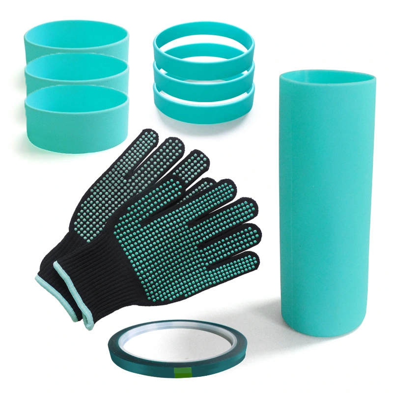 1 Set of Silicone Covers Portable Bottles Sleeves Heat Transfer Bottle Covers Sublimation Tumbler Covers