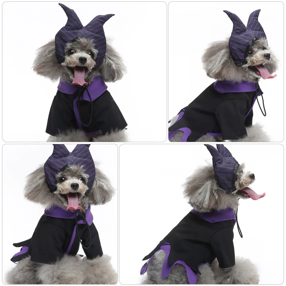 1 Set of Halloween Themed Pet Garment Funny Pet Costume Witch Style Puppy Clothes