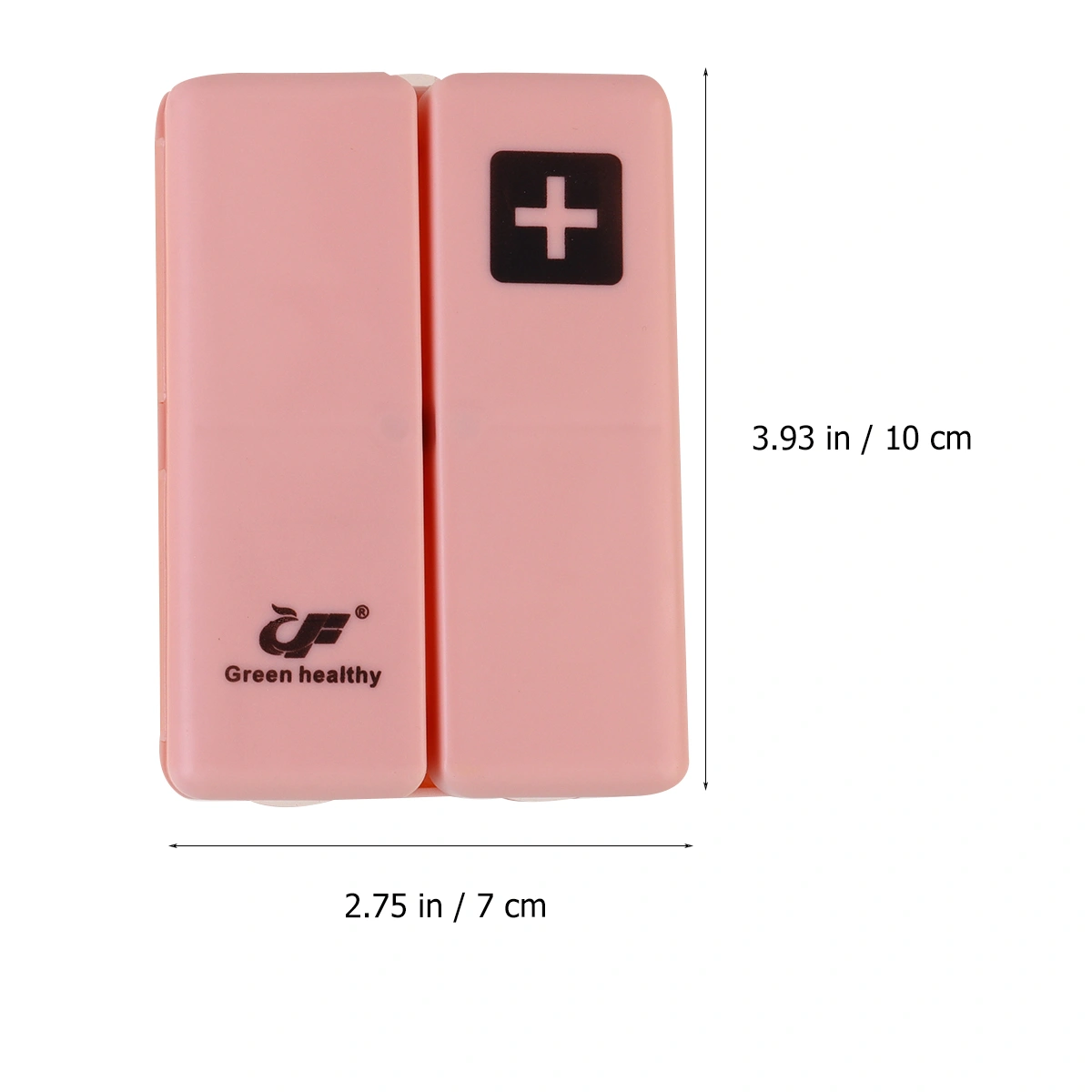 2PCS Portable Weekly 7 Grids Pill Case Foldable Pill Subpackaging Box Household Travel Medicine Case Simple Magnetic Pill Container for Home Travel Use (White+Red)