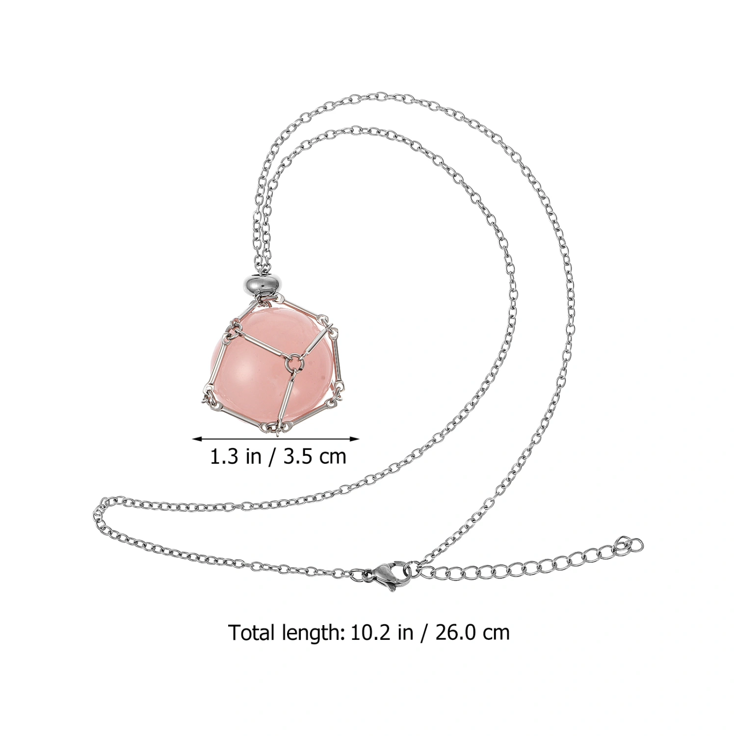 1 Set Stone Holder Necklace Metal Crystal Holder Necklace Crystal Cage Necklaces Jewelry Holder