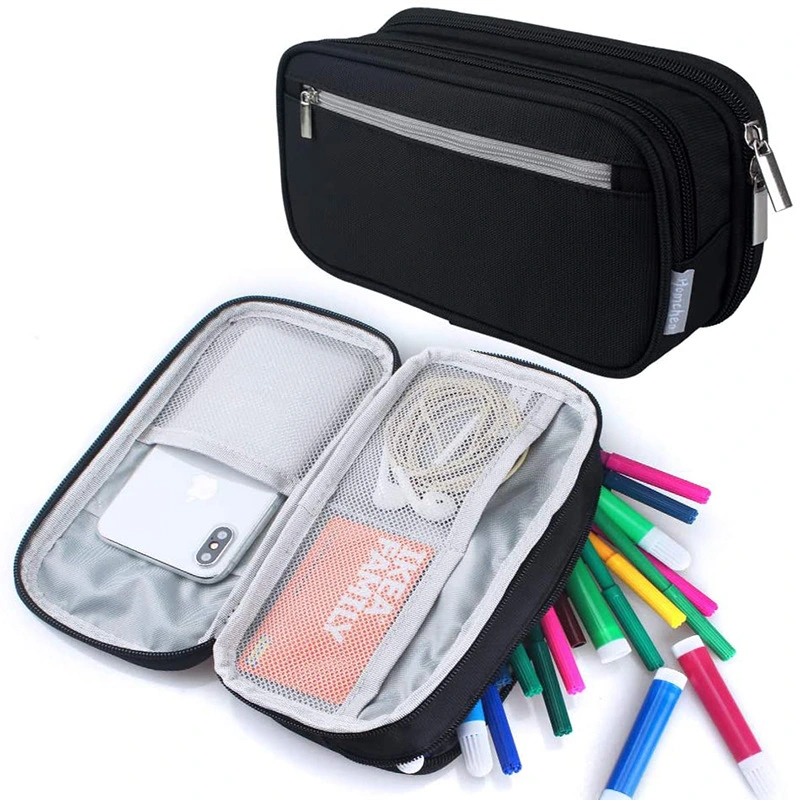 Large Capacity Pen Bag Three-layers Pencil Bag Pen Storage Bag Portable Pen Pouch Pen Storage Bag