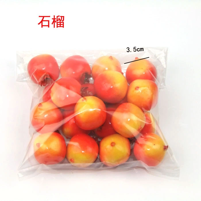 20pcs Mini Artificial Pomegranate Models Fake Pomegranate Photo Props for Fruit Shop