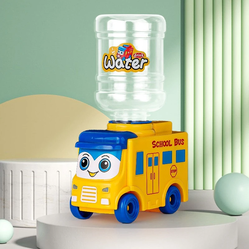 Children Water Dispenser Bus Shape Toy Lovely Water Fountain Toy Toddlers Accessory