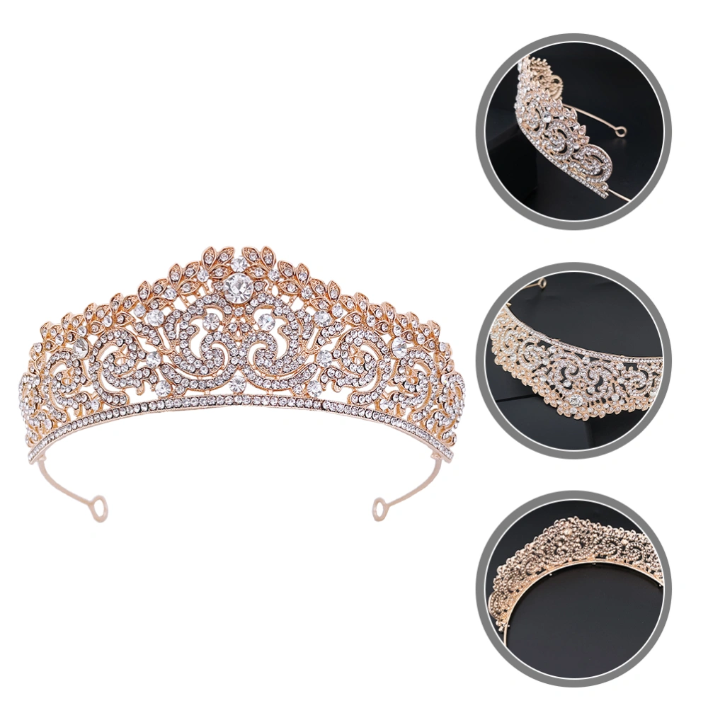 Exquisite Bride Tiara Wedding Bridal Tiara Ornament Decorative Rhinestone Bridal Headdress