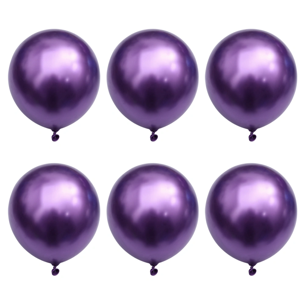 50pcs 12inch Latex Metallic Balloons Thicken Decoration Balloons Party Supplies for Birthday Wedding Baby Shower Gathering Festival Purple