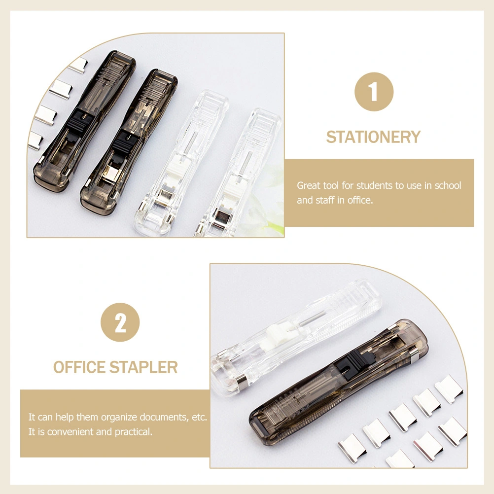 1 Set Refill Paper Clip Dispensers Testing Paper Staplers Portable File Staplers for Office