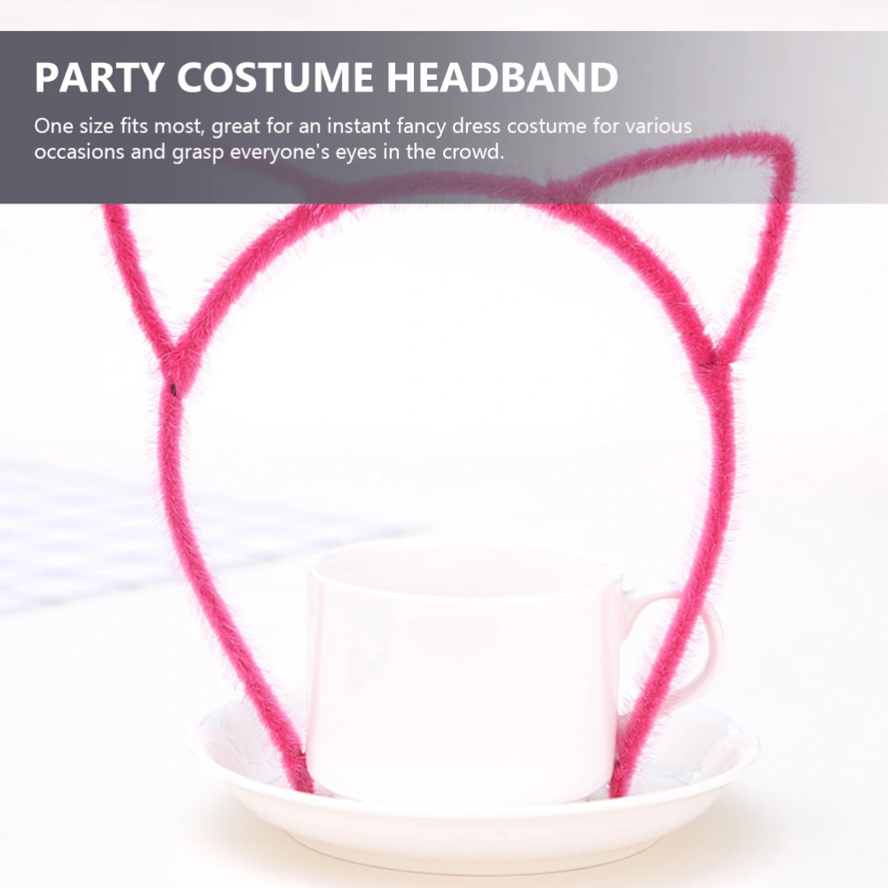 24pcs Cat Ear Headbands Hair Hoops Decorations Party Festival Hair Ornaments