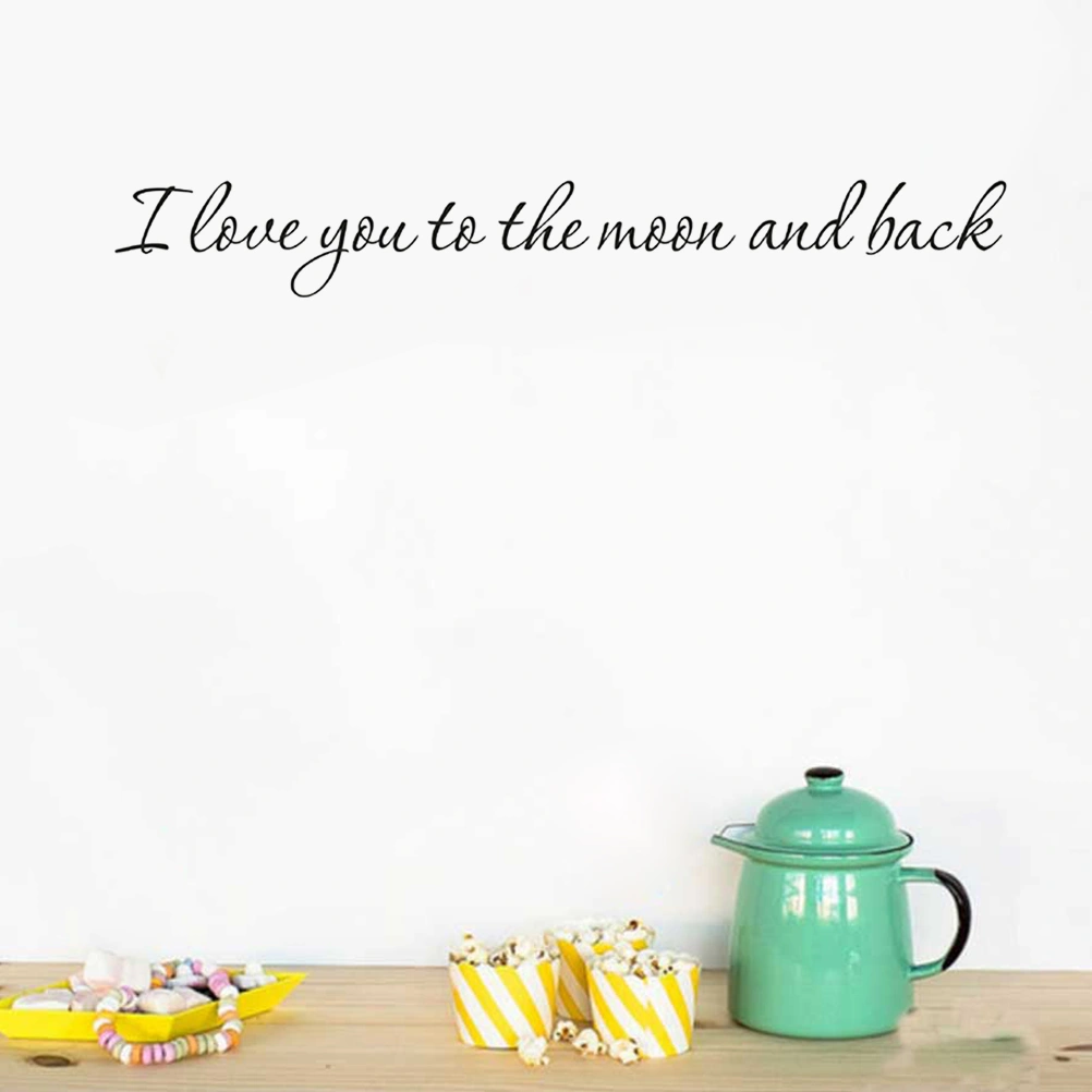 I Love You Removable Wallpaper PVC Art Sticker for Bedroom Living Room