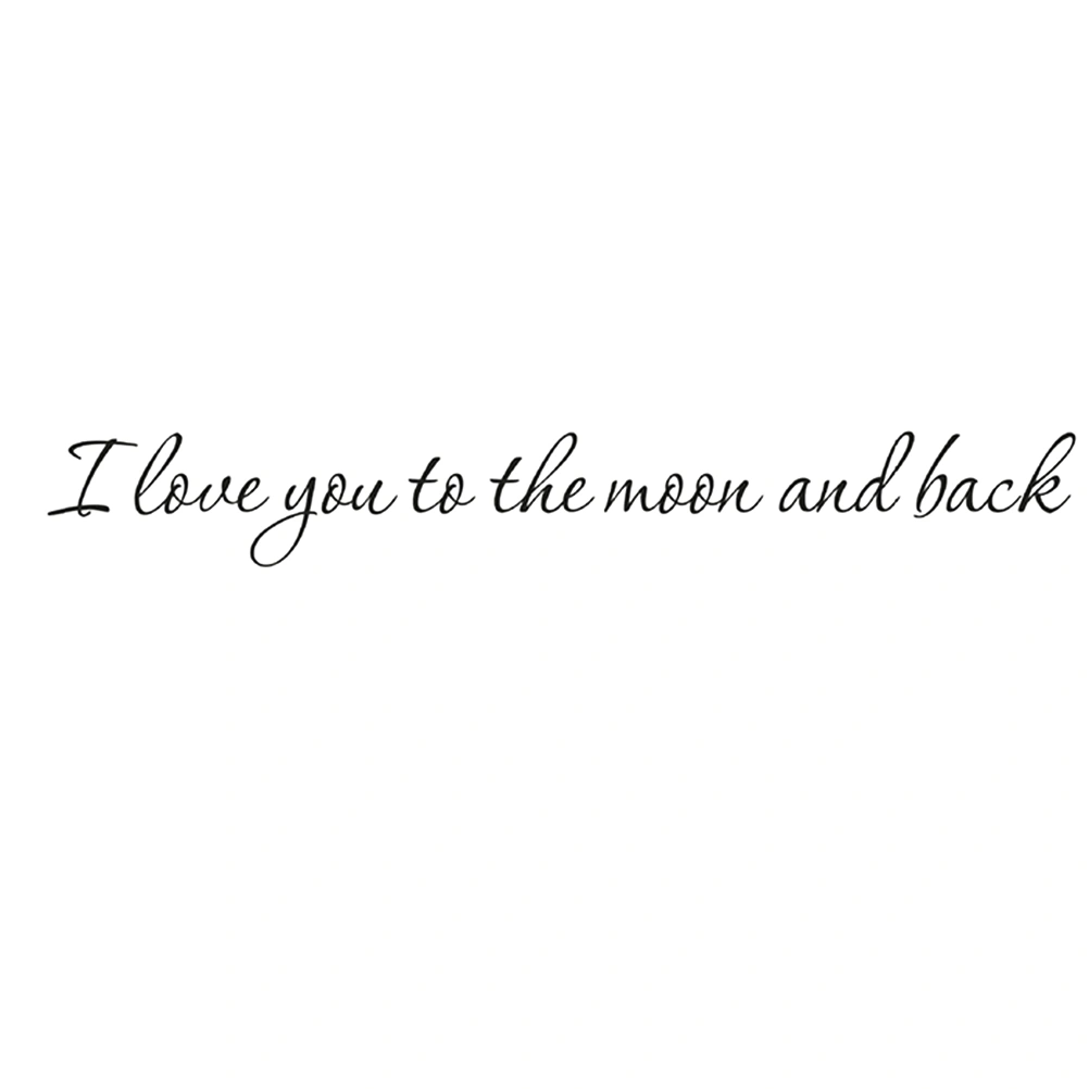I Love You Removable Wallpaper PVC Art Sticker for Bedroom Living Room