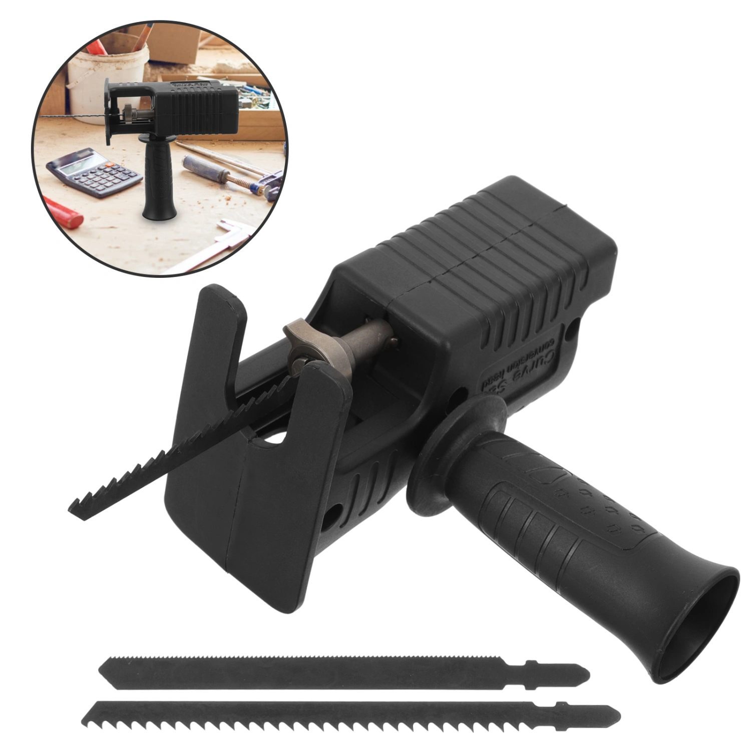 1 Set Reciprocating Saw Adapter Power Drill Saw Converter Attachment Accessory