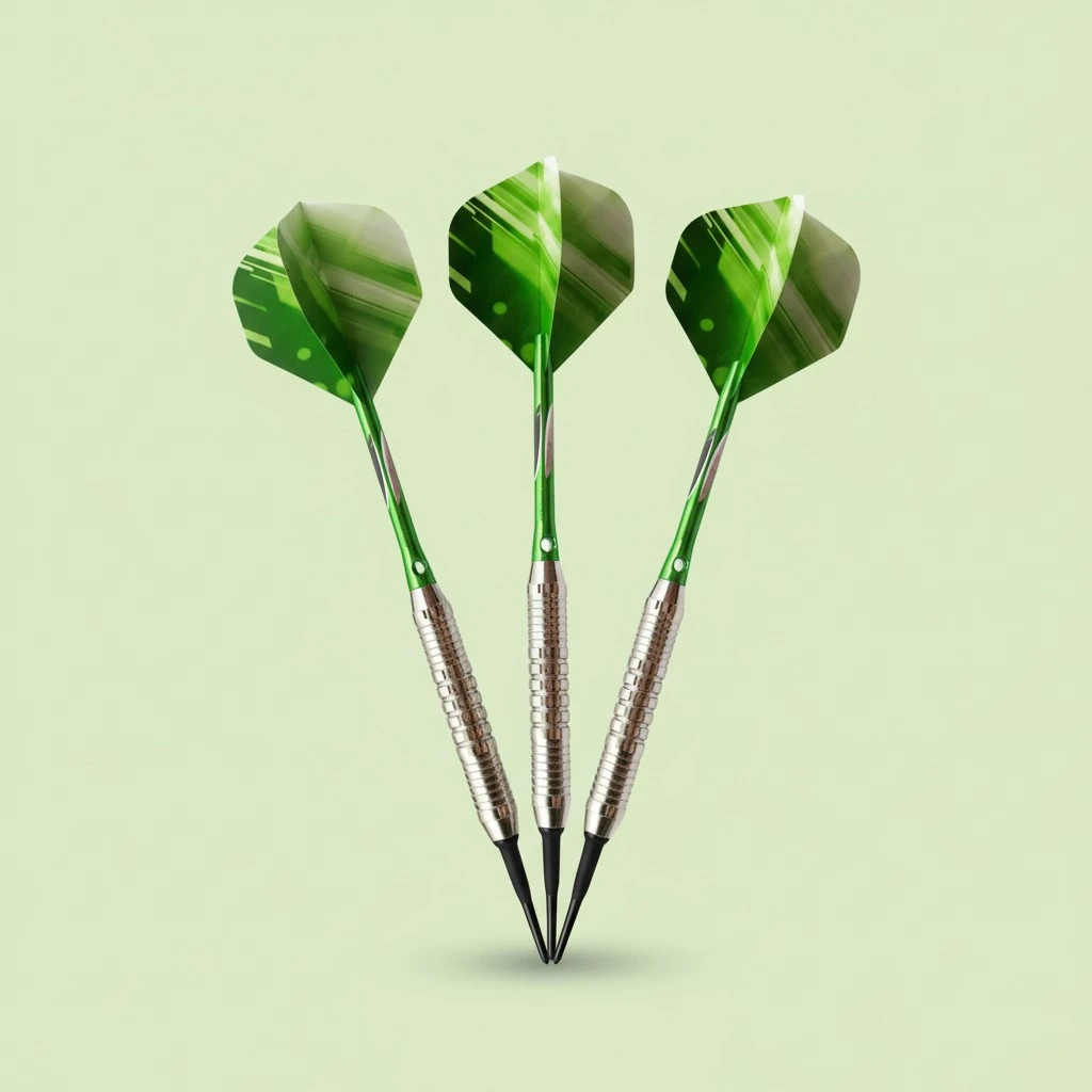 1 Set Professional High-End Darts Pin-Type Darts 18g Hard Darts for Bar KTV Playing (Green)