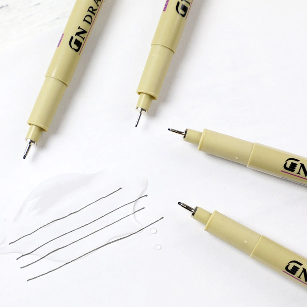 8pcs Black Fine Liner Drawing Ink Pens Stationery Supplies for Adults Kids Drawing Painting