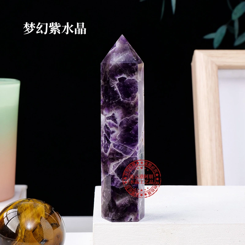 Crystal Craft Decoration Crystal Column Ornament Delicate Hexagonal Crystal Column