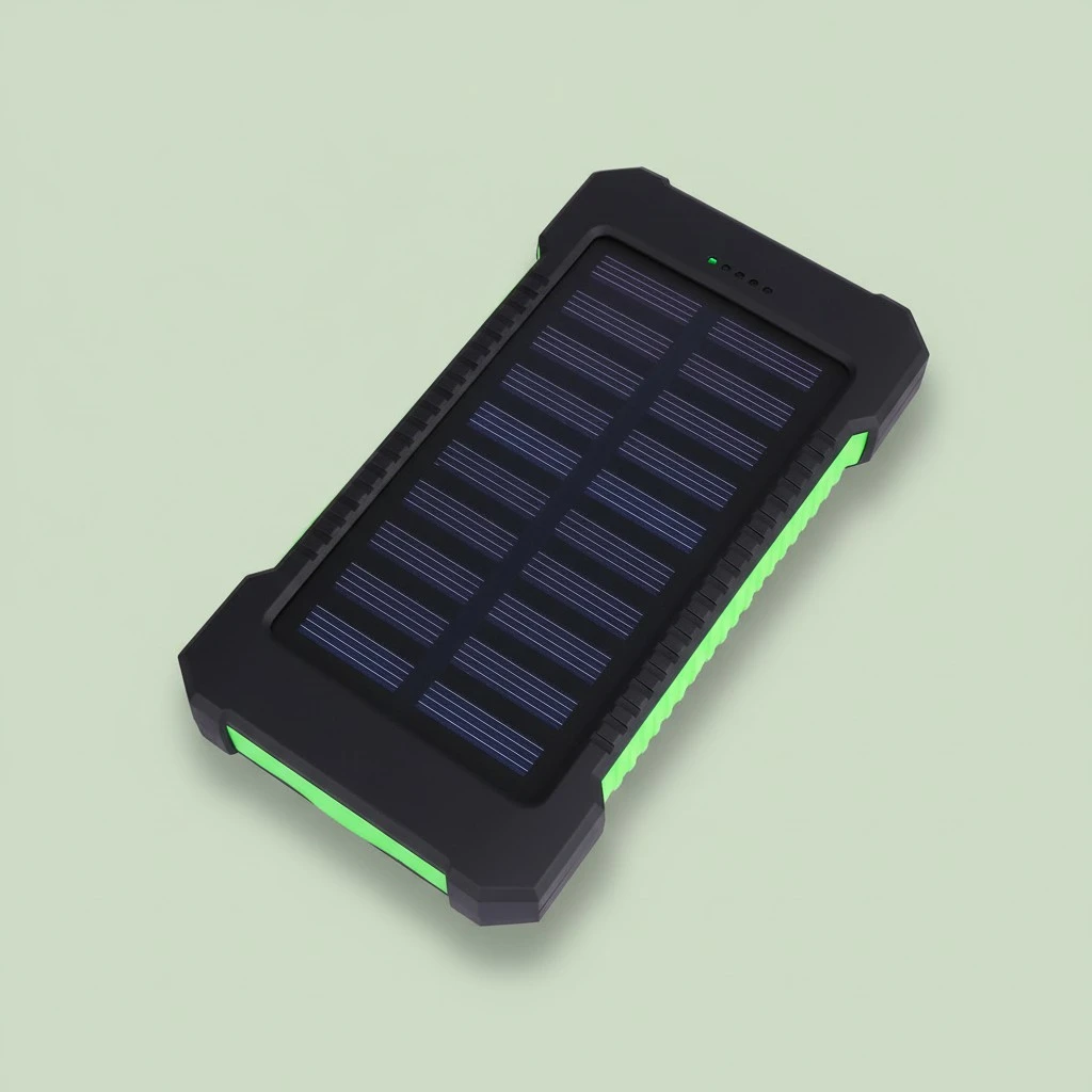 1PC Outdoor Solar Mobile Power Bank 20000mAh Large Capacity Powerbank Multifunction Outdoor Charging Device with Climbing Hook and Data Line and Compass (20000Mah Green)