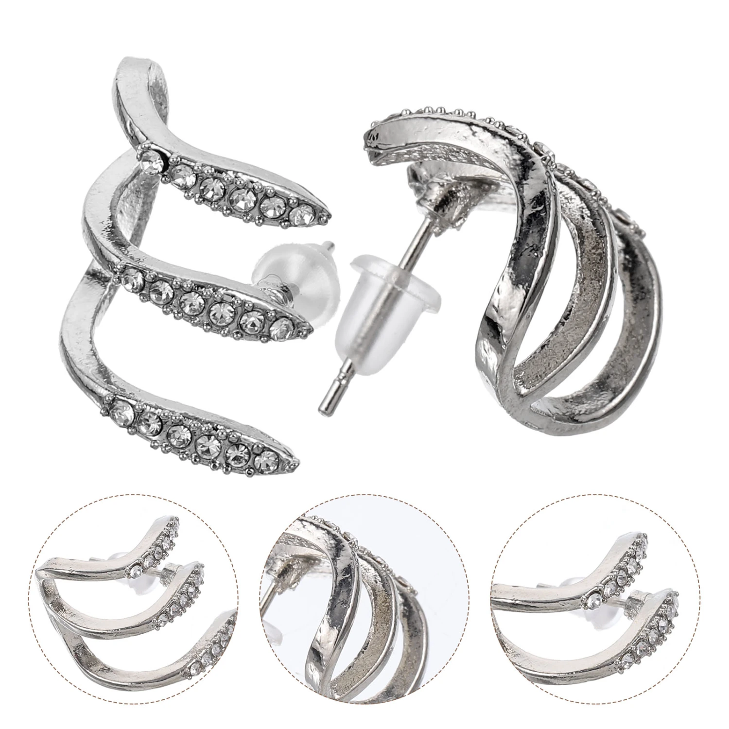 1 Pair Women Ear Studs Statement Earrings Claw Earrings Cute Ear Jewelries Ear Wrap Hoops for Teen Girls
