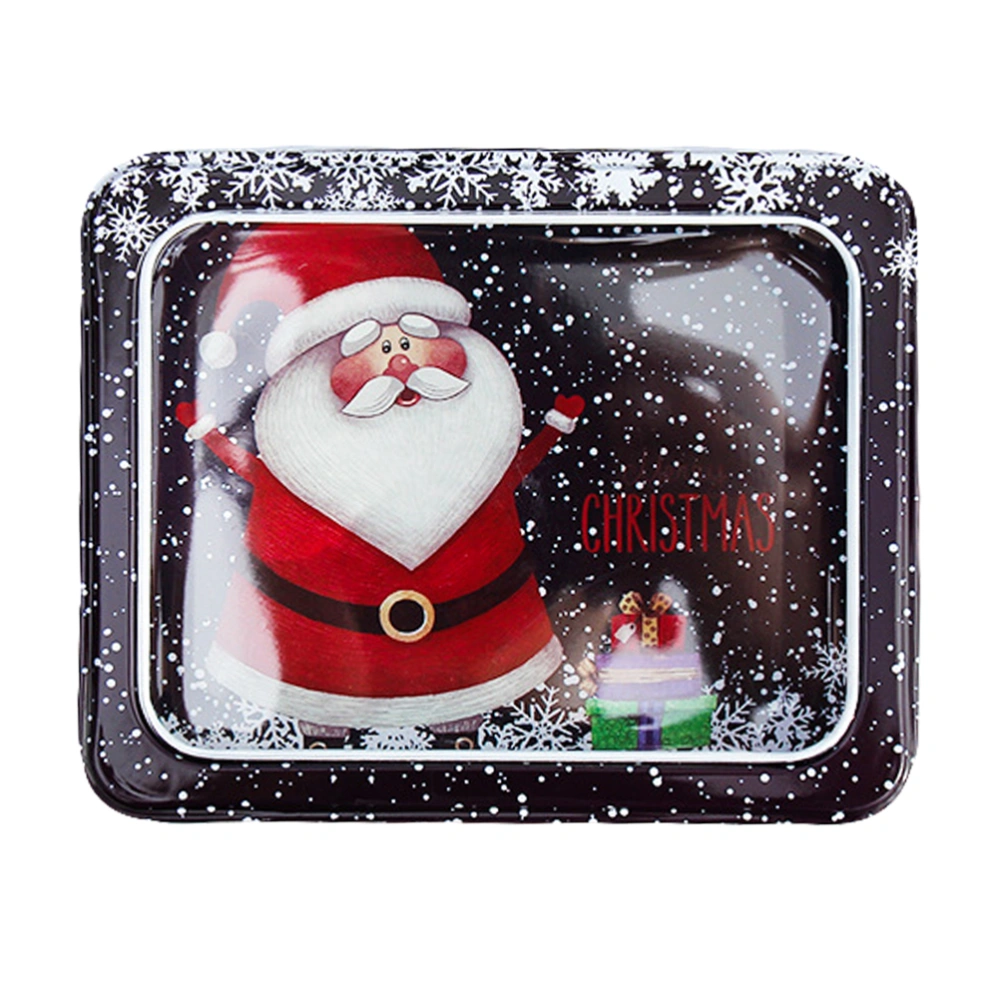 1pc Clear Window Xmas Candy Box Xmas Decorative Cookies Case Xmas Storage Box