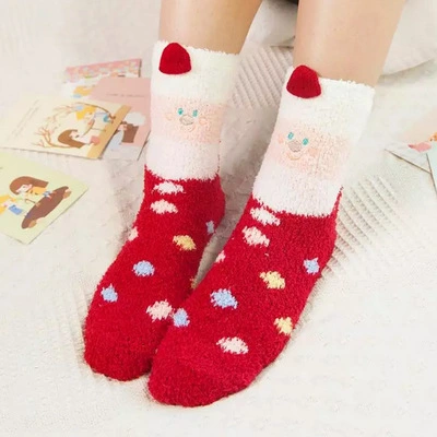 4 Pairs Women Socks Comfortable Short Socks Fashion Socks Christmas Socks Warm Socks