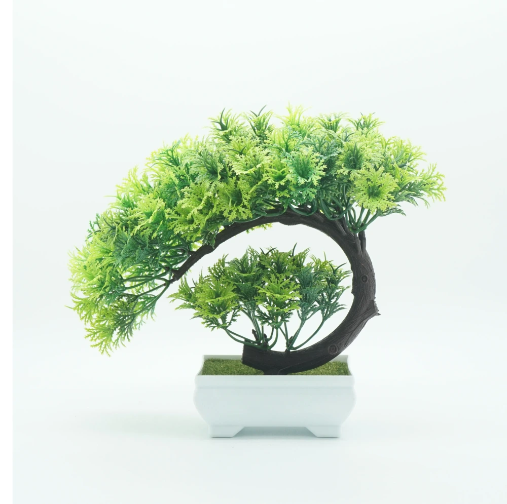 Artificial Bonsai Tree Faux Potted Plant Desktop Fake Tree Bonsai Ornament