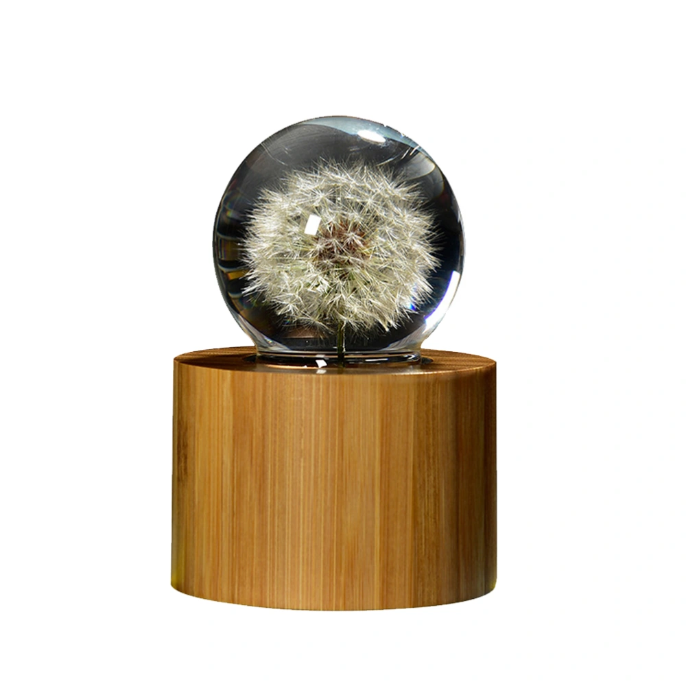 Dandelion Crystal Ball Music Box Spring Music Box Gift Home Crafts Ornaments - Tune A