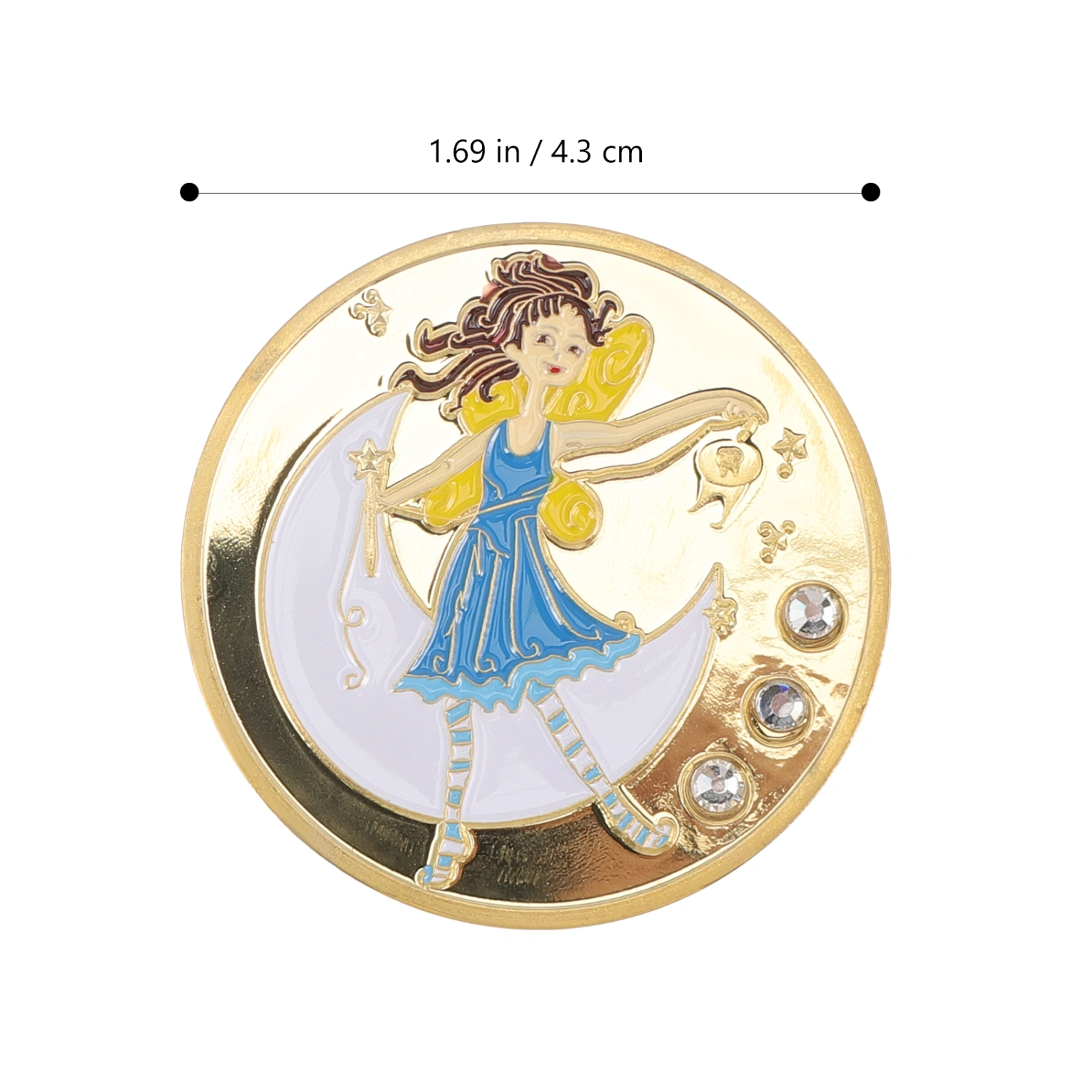 2pcs Commemorative Coin Tooth Fairy Token Gold Tooth Fairy Coin Tooth Fairy Gift