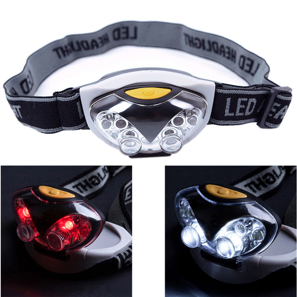6LED Battery Powered Fishing Headlight Outdoor Light Camping Light No Battery Included