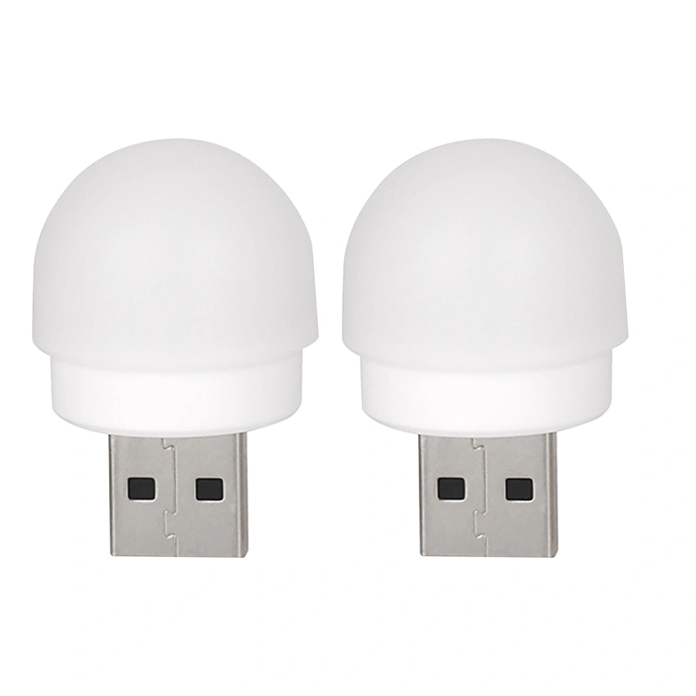 2 Pcs USB Lights Bedroom Mini LED Night Lamps Portable LED Emergency Lights
