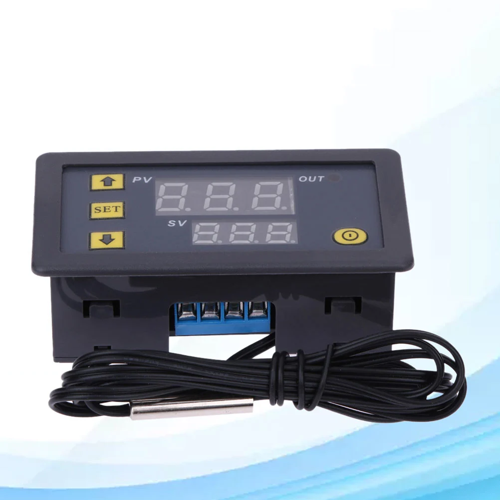 24V Digital Temperature Controller High Precision Digital Display Temperature Controller for Home Office Store (Black)