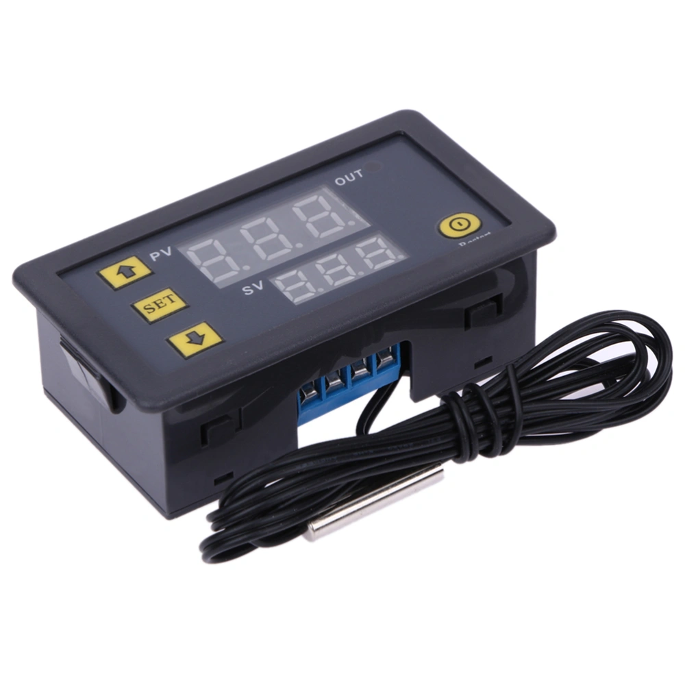 24V Digital Temperature Controller High Precision Digital Display Temperature Controller for Home Office Store (Black)