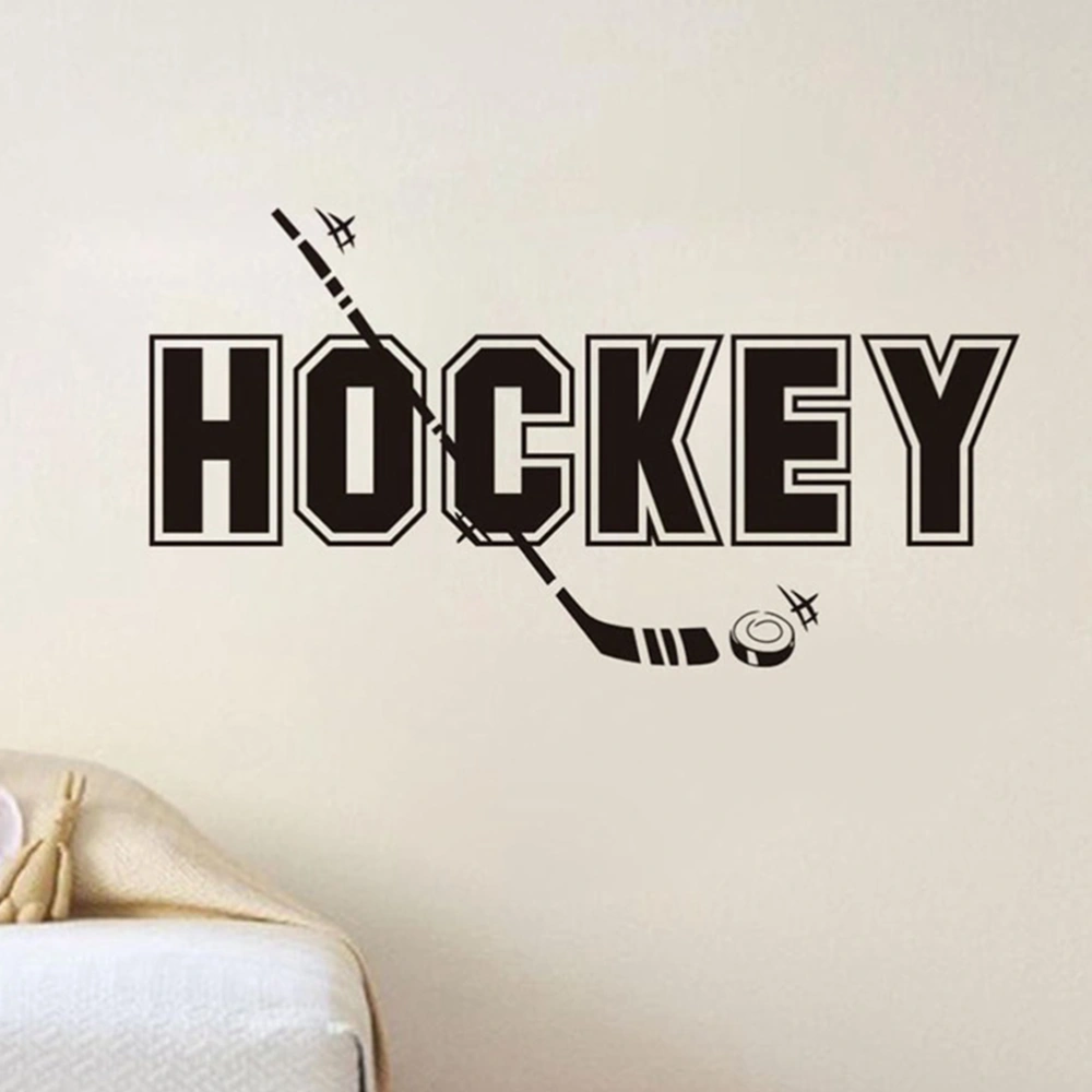 1pc Hockey Wall Sticker Decorative PVC Removable Sports Game Kids Bedroom Wall Decal Wallpaper