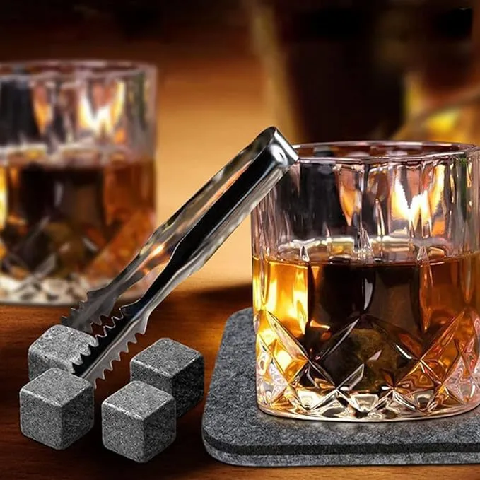 12pcs Cooling Wine Stones Wear-resistant Drink Stones Reusable Wine Rocks Whiskey Supply