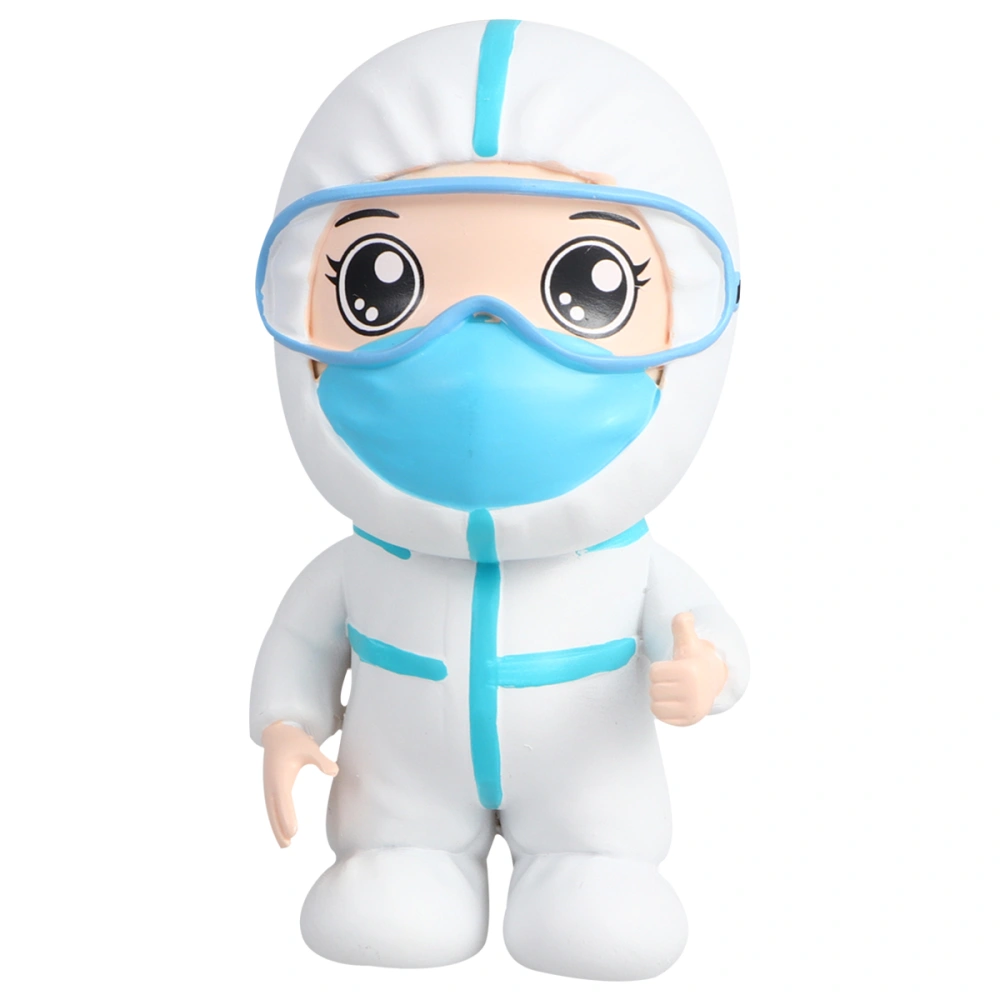 Adorable Doctor Model Resin Nurse Craft Desktop Ornament Home Doctor Decor Car Ornament for Home Office (Sky-blue)