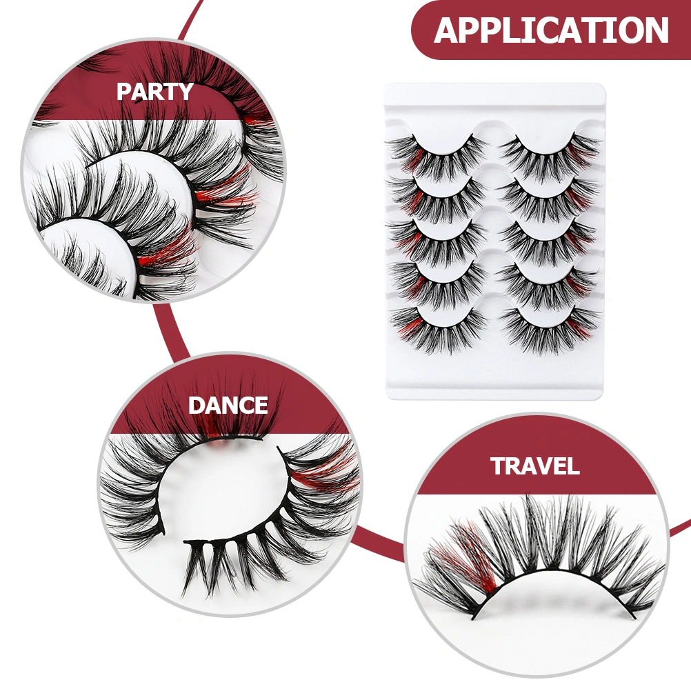 5 Pairs Dense Eyelashes False Eye Lashes Fluffy Makeup False Eyelashes