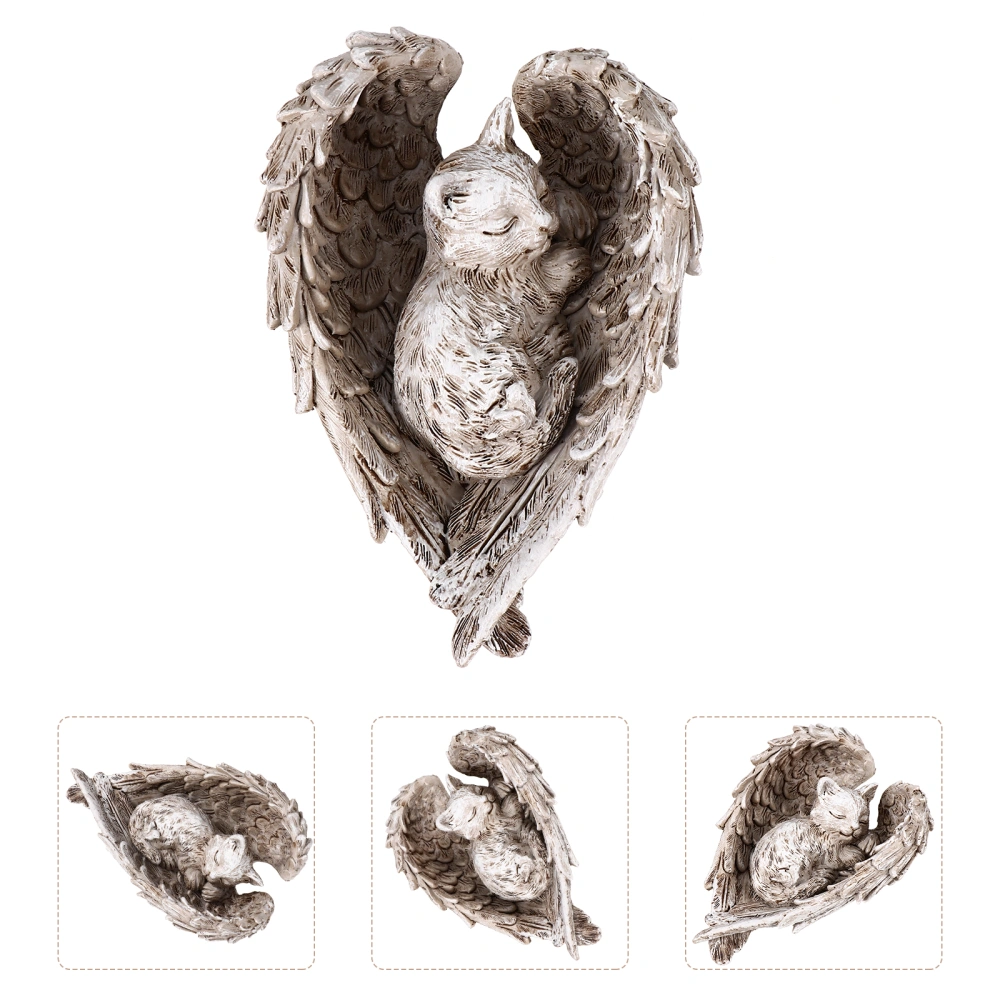 Angel Animal Statue Sculpture Outdoor Garden Resin Decor Angel's Wing Decor