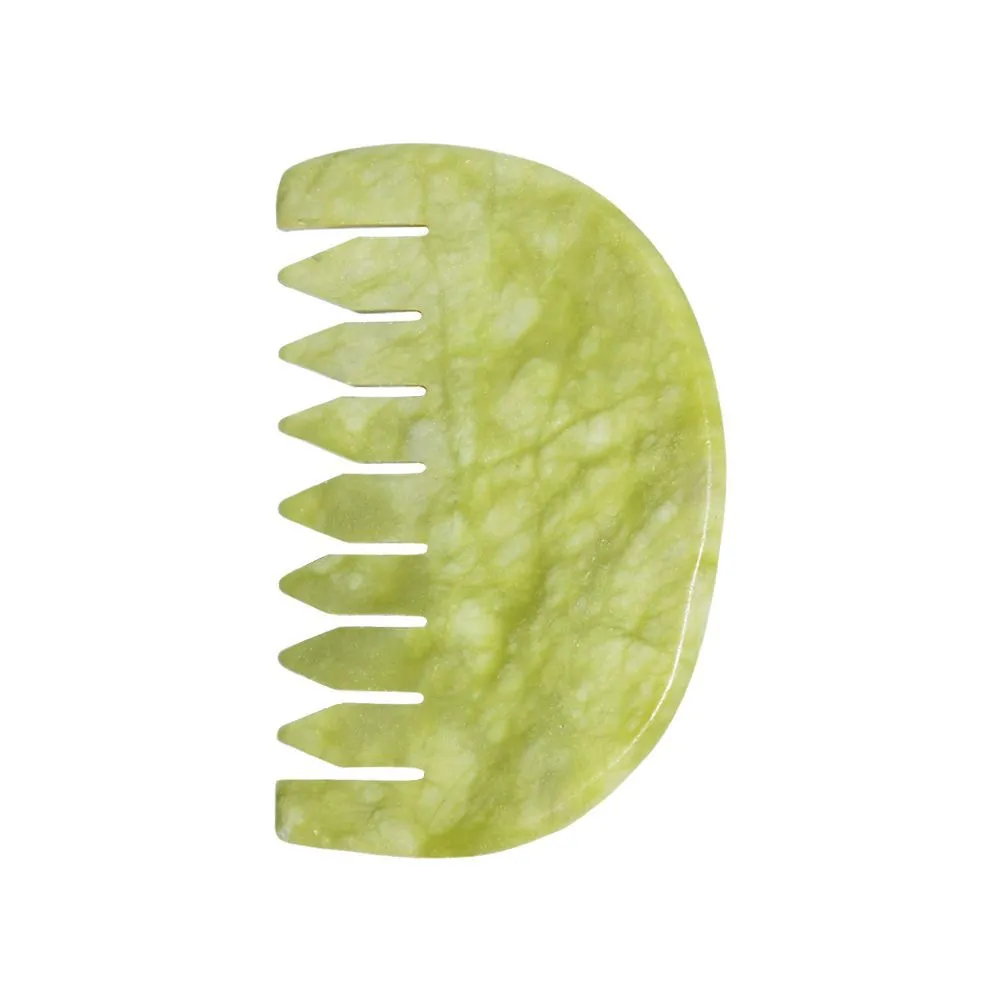 Jade Massage Comb Guasha Comb Guasha Scraping Comb Jade Scalp Massage Tool